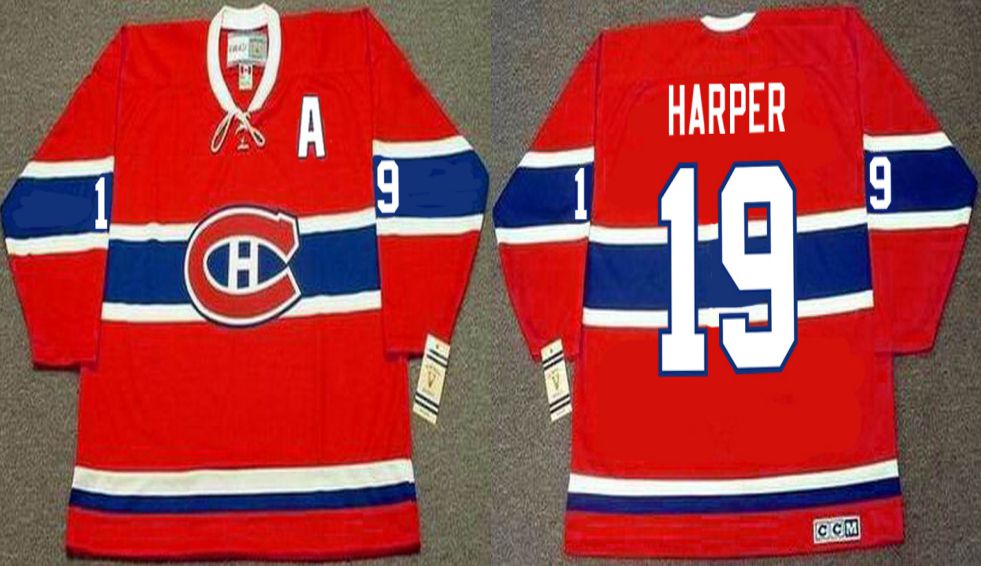 2019 Men Montreal Canadiens #19 Harper Red CCM NHL jerseys->montreal canadiens->NHL Jersey